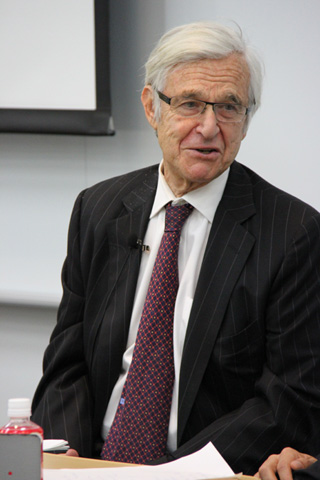 Venture capitalist Alan Patricof speaks at a special lecture at GLOBIS University