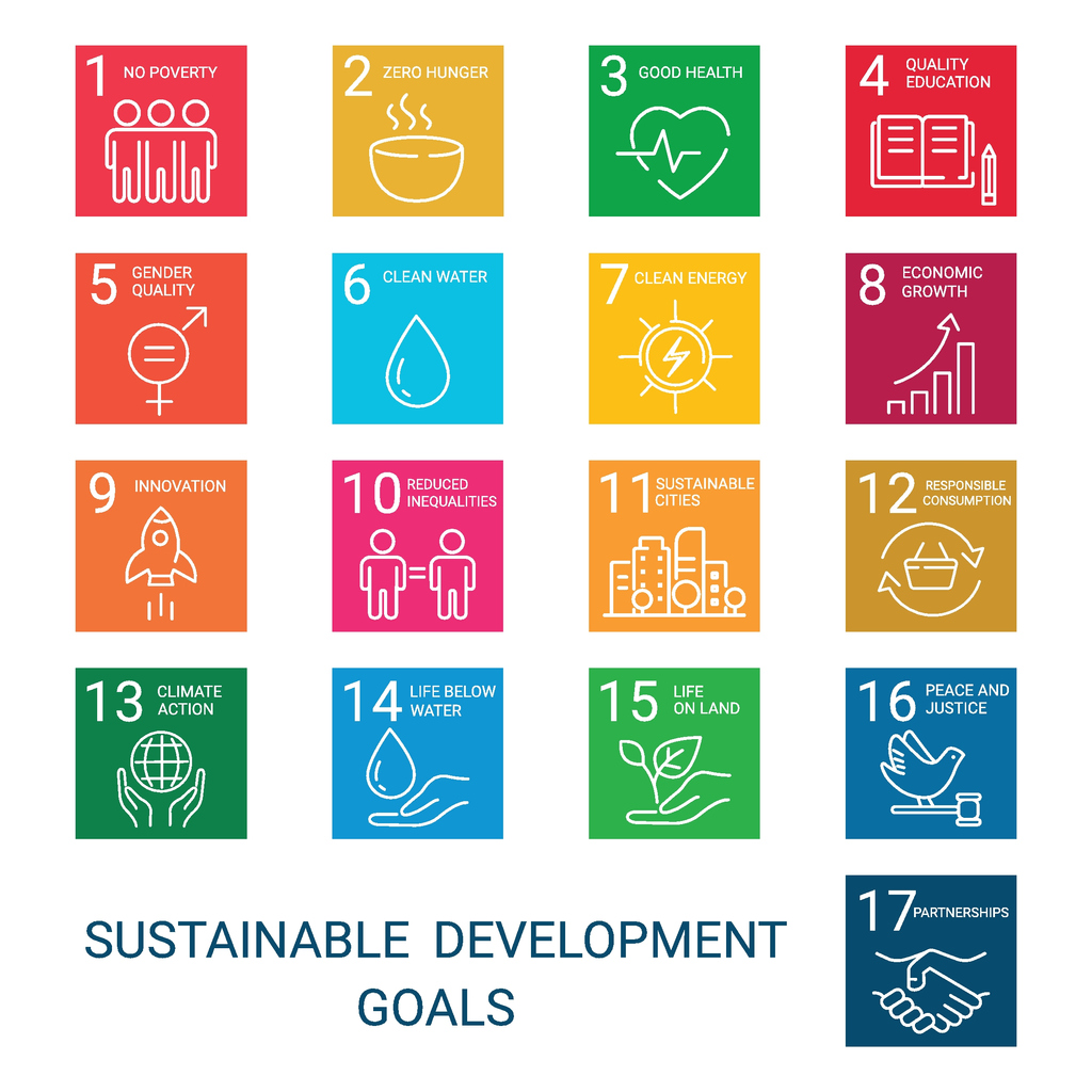 A list of all 17 sustainable development goals.