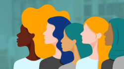 Diversity illustration of career advice for women in business