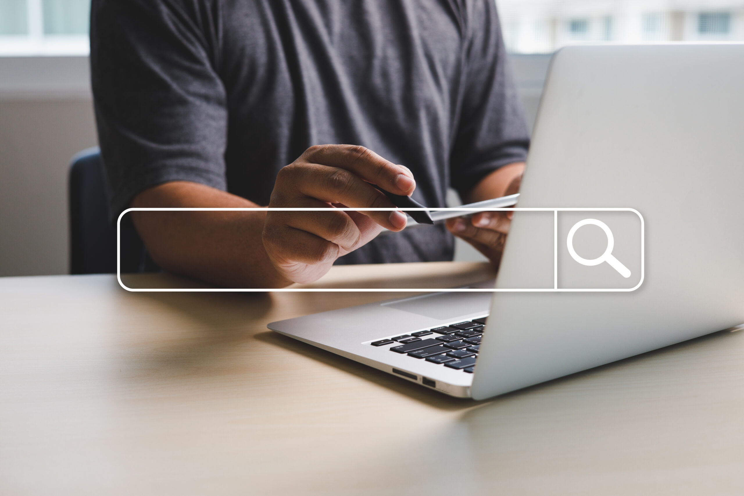 businessman using Searching Browsing Internet of things (IoT) internet network for Searching Browsing Internet Data