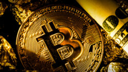 Bitcoin vs. Gold: Investment Portfolio Showdown Golden bitcoin coin and mound of gold bitcoin cryptocurrency business concept