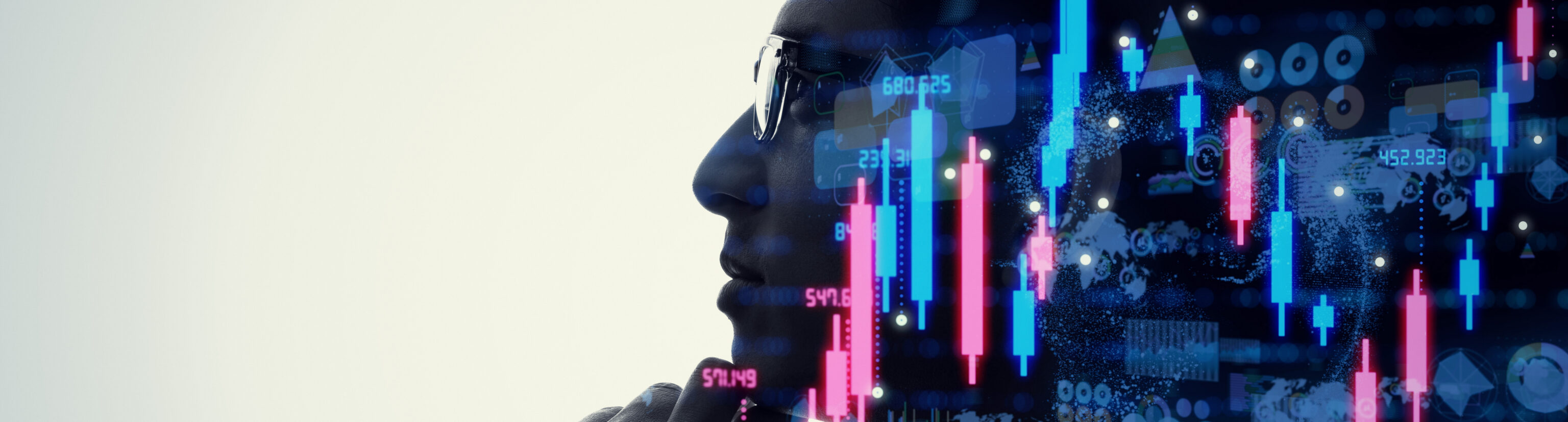 Financial technology concept. Stock chart. Investment. Fintech.
